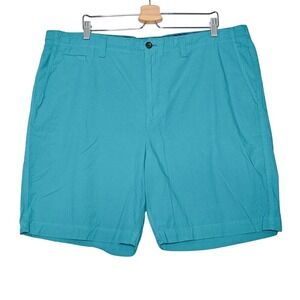 Chaps Shorts Mens 42 Teal Flat Front Golf Casual Twill Multi‎ Pocket Lightweight
